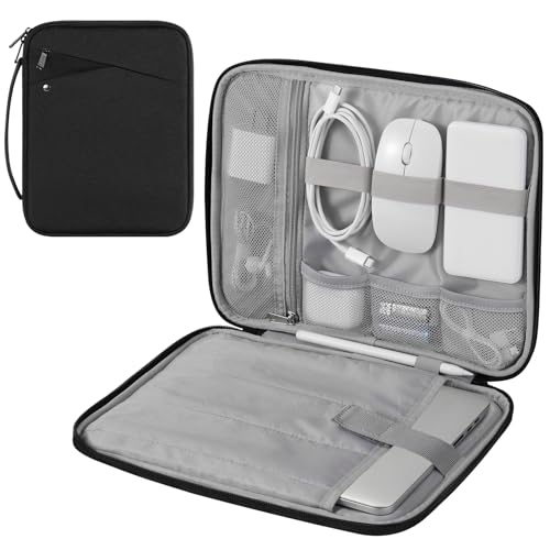 MoKo 13-14 Zoll Laptop Tasche Tragetasche mit Griff, Gepolsterte Schutz Reisetasche für Neue 13-Zoll Mac Air/Pro M4, 14" Mac Pro M3/M2/M1, 13" MacAir M3/M2/M1, Schwarz