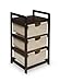 Wooden Hamper/Storage Organizing Unit with 3 Cloth Drawers
