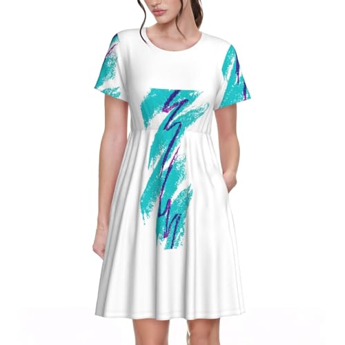 Robe d'été coupe années 90 en tissu fluide haut de gamme pour femme