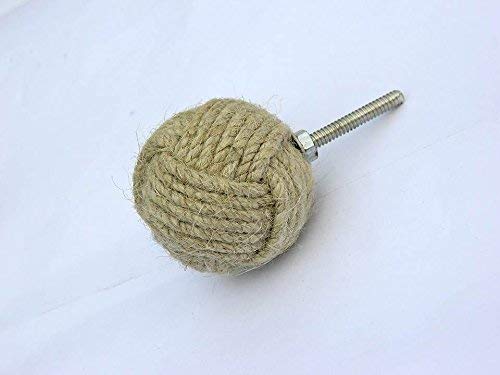 AnNafi Cabinet Knobs Full Knott Jute | Rope Doorknobs Nautical Twisted - View #9