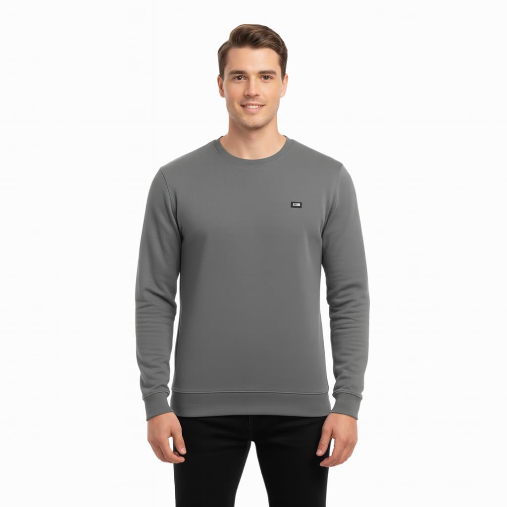 Men’s 190 GSM Polyester Athleisure Sweatshirt | Lightweight Winter Wear for Daily Use, Gym, Travel & Outdoor Activities | Full Sleeves-image-4