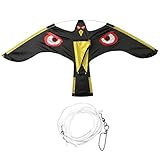 * Aves repelente Negro Flying Hawk cometa Sólo espantapájaros y Jardín Decoración