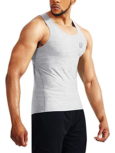 Image of NELEUS Men's 3 Pack Athletic Compression Under Base Layer Sport Tank Top
