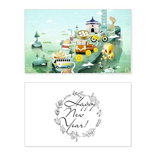 Tarjeta conmemorativa del Año Nuevo Chino para felicitar las fiestas a tus amigos viajeros