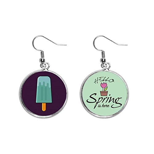 Pendientes de primavera azul verde helado perfectos para paseos por la tarde y terrazas