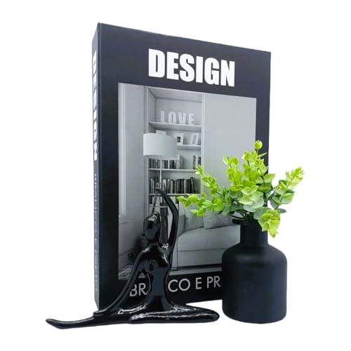 Kit Livro Caixa Decorativo Fake Yoga Vaso Porcelana Decor