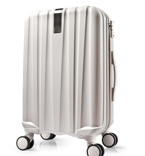 RYRYR Maletas de cabina con ruedas, maletas rígidas ligeras for llevar a mano, maletas de cabina con ruedas, equipaje de viaje expandible.(Natural,24 Inch)