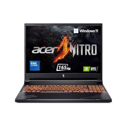 Image of Acer Nitro V 15, Intel Core 5 210H Processor, RTX 4050-8 GB GDDR7, 16 GB, 512 GB, FHD IPS, 15.6 inch /39.62cm,165Hz, Win 11 Home, Obsidian Black, 2.1 KG, ANV15-52, Gaming Laptop