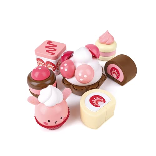 Hape(ハペ) おままごとデザートセット(いちご) 30×24×7cm 3才以上 木製 おままごと おもちゃ E3194