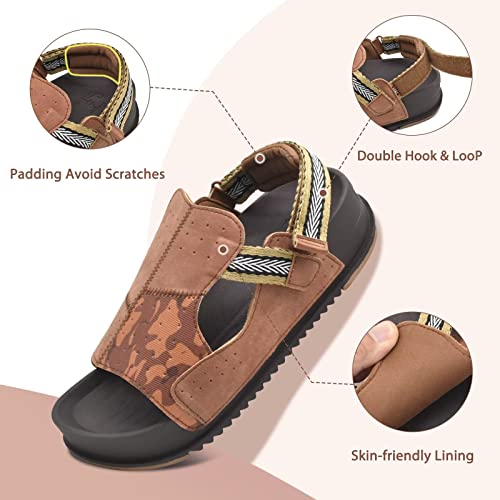 Kuailu Womens Comfortable Walking Platform Plantar Fasciitis Arch Support Ladies Athletic Orthotic Cushion Adjustable Back Strap Hiking Sandles Summer Open Toe Sport Outdoor Water River Brown Size 6 #TOP4
