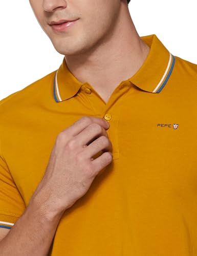 Image of Pepe Jeans Men Cotton Solid Regular Fit T-Shirt