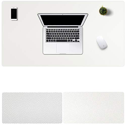 Tapis de souris double face cuir blanc 900 x 450 x 2 mm table mat