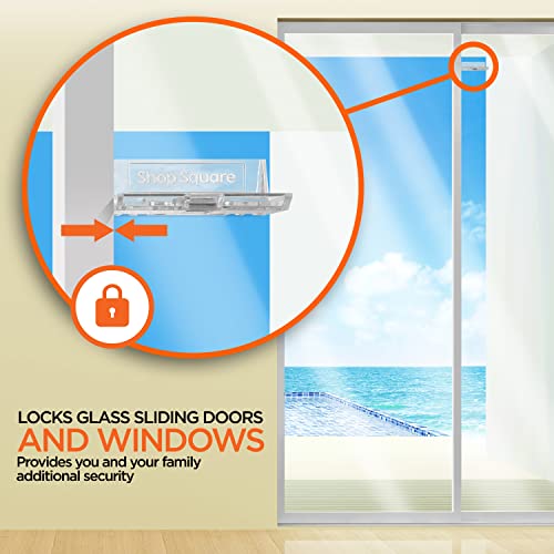 Shop Square Sliding Door Lock For Home Safety - 2 Pack Sliding Window Locks, Sliding Glass Door Lock, Extra Strong Adhesive, Sliding Door Child Safety Lock, Sliding Patio Door Lock And Window Security thumb #1