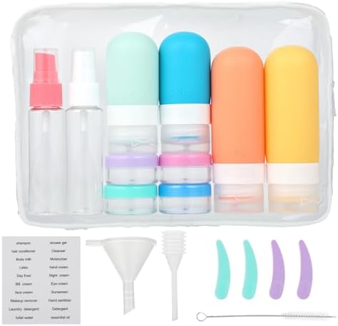 Bottiglie Da Viaggio In Silicone 100ml - 4 Pezzi, Antigoccia, Per Shampoo E Beauty, Con Borsetta - Foto 10