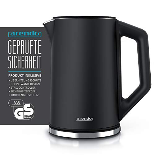Arendo - Edelstahl Wasserkocher mit Temperatureinstellung 40-100 Grad in 5er Schritten - Doppelwand Design - Modell… – Bild 3
