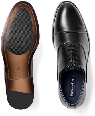 Bruno Marc Men's Soft Cap-Toe Formal Dress Shoes,Black,11 - 5