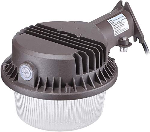 TORCHSTAR 43W LED Dusk to Dawn Barn Light, 120-277V, Outdoor Area Light with Photocell, Wet Location, ETL-Listed, 5000K Daylight, for Farm, Backyard, Street