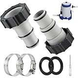 2PCS Adaptador Manguera Piscina, Adattatori Tubi Piscina da 32 a 38 Adaptador para Piscina Adattatore Bestway per Tubo Raccordi per Piscine Adattatori Tubi Piscina da 32 a 38