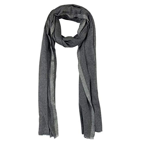 Pashmina gris Nepani doux et chaud pour femme en taille L