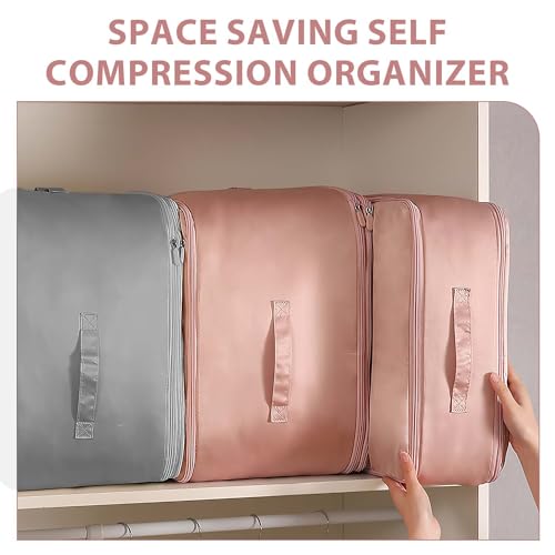Rednow REDNOW-YSSND Ultra Space Saving Self Compression Organizer,New Heavy Duty Moving Bags,Clothing Storage Bags With Zipper thumb #2