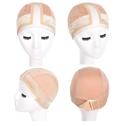Gripcap en dentelle velours beige pour perruques et frontaux