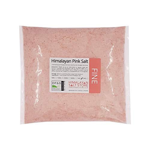 Pink Himalayan Rock Salt | Food Grade - FINE | Certified for Organic Use | Natural Unrefined for Table / Bath (KG 1)