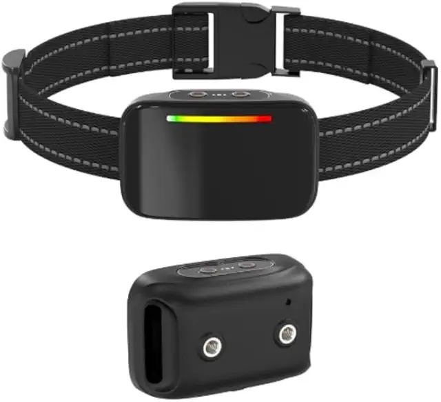 AngLink Emmalove Tierfreundliches Halsband 2.0 Schwarz - Anti-Bell-Halsband für kleine Hunde