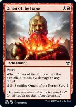 Magic: The Gathering - Omen of The Forge - Foil - Theros Beyond Death