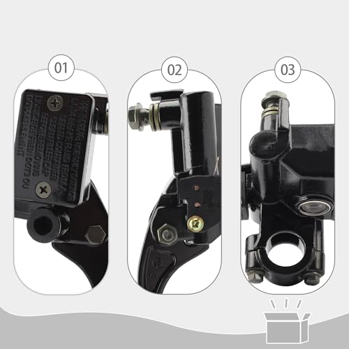 Levier de frein moto en alliage robuste avec maître-cylindre 22 mm