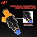 A-Premium Set of 8 Fuel Injector - Compatible with Ford, Lincoln, Mercury Vehicles - 4.6L 5.0L 5.4L 5.8L - E150, E250, E350, F150, F250, F350, Mustang - Replace Part 0280150943, 0280150939, 0280150909