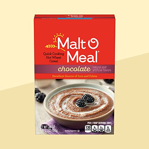 Chocolate Malt-O-Meal®, Quick Cooking Hot Breakfast Cereal, 28 Ounce Box (Pack Of 4) #TOP3