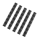 Qitoump 5 Pack Mlok Rail Covers, Non-Slip Mlok Rail Panel Kit for Hunting, Nylon Protector Rail Covers for Mlok Rail System (Black)