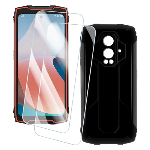 OAGELIM 2�Z�b�g �X�N���[���v���e�N�^�[ + �P�[�X Blackview BV9300 (6.7 �C���`) �Ƃ̌݊������� �A�[�e�B�X�e�B�b�N�J�X�^���v�����g�J�o�[�Ƌ����K���X�t�B���� �X�N���b�`�h�~ (��)