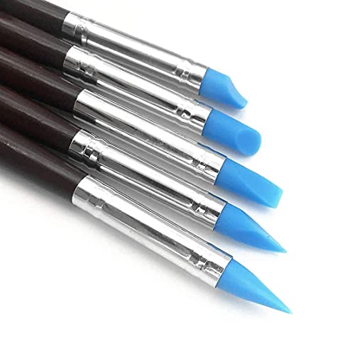 Image of DEZIINE� 5Pcs Polymer Clay Tools Carving Craft Brush Pottery Tools Clay Sculpture Nail Art Tools Pottery Ceramics Tool Color Shapers