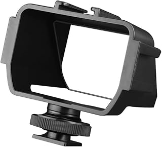 NovelGoal Plastic Camera Selfie Vlog Flip Up Mirror Screen 3 Cold Shoe Mounts Compatible with Sony A6500/6300 Compatible with Fuji XT2/3/20/30