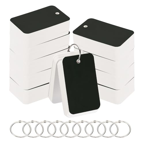 Cartes de 3,5X2 pouces PATIKIL pour mémorisation active avec 1000 fiches grises