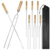 MERRYHAPY 8 Piezas De Tenedores Para Barbacoa Accesorios Para Barbacoa Brochetas Palitos Para Asar Brochetas Accesorios Para Parrilla Color Aleatorio