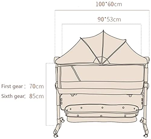 Berço Portátil De Cabeceira, Janela De Malha Respirável Ajustável Em Altura, Caneta Para Bebês Recém