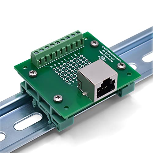 Schmalztech Rj45 Screw Terminal Breakout Board With Din Rail Clips #TOP2