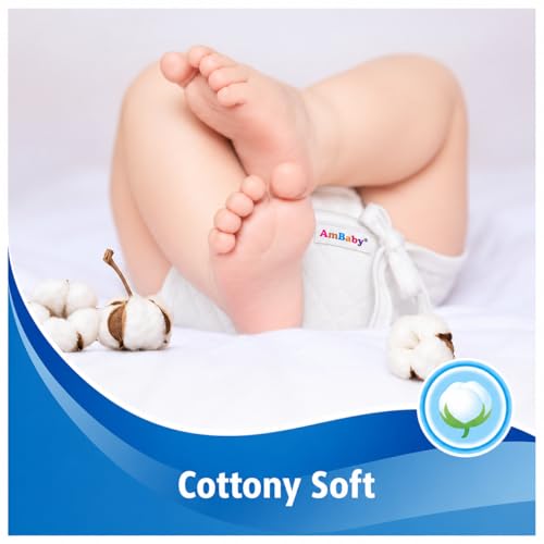 Image of Ambaby Pack of 6 Pure Padded Cotton Langot for New born Baby 0-6 Months | 3 Layered Extra Soft & Adjustable Nappies Breathable Reusable & Washable Nappy for Baby Boy & Girl | Newborn Baby Essentials