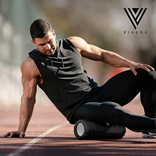 The Vinchu Foam Roller - Deep Tissue Massage Muscle Roller And Stretching Equipment For Sustainable Strength And Myofascial Trigger Point Release (Space Black) #TOP2