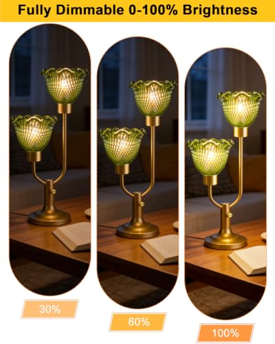 Image of Lightdot Mid Century Modern Table Lamp Vintage Green Lamp Gift Dimmable