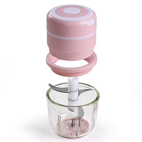 Electric Mini Food Chopper, Vegetable Chopper, Wireless Portable Food Chopper, Improved Parts, 1.2 Cup Glass Bowl Food Mixer, Te Bowl Is Larger Than Similar Products, Used For Garlic/Fruit/Vegetable