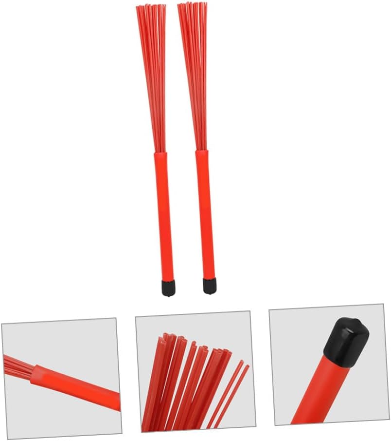 Telescopic Drum Brush Wire Percussion Brushes for Jazz and Rock Drumming Durable Stainless Steel Retractable Handle for Enhanced Articulation and Volume