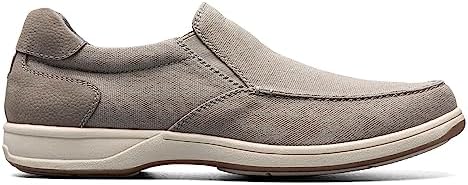 Florsheim Men's, Lakeside Canvas Moc Slip On Grey 8 M | Image 1