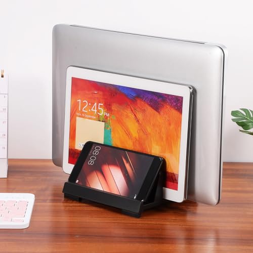 Soporte Vertical para Laptop Organizador de Escritorio Negro miniatura 5