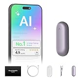 Plaud NotePin Voice Recorder, AI Voice Recorder, App Control, AI Notetaker, AI Transcribe & Summarize, Support 112 Languages, 64GB Memory, Audio Recorder for Lectures, Meetings, Sunset Purple