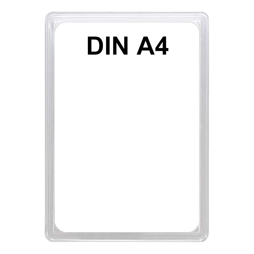 4 Plakatständer DIN A4 Rahmen transparent mit U-Tasche Teleskopständer höhenverstellbar bis 1510 mm mit Teleskoprohr ALU Kunststoff Fuß eckig 160x192 mm Stahl schwarz Kundenstopper Paletten Aufsteller
