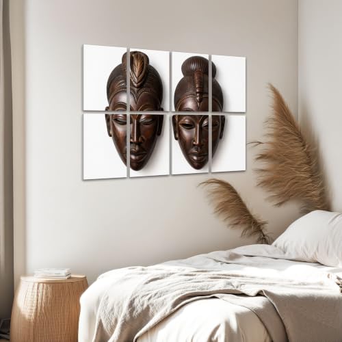 8 Pack Paneles Acústicos Artísticos de Madera Africana Absorbentes de Sonido Paneles Decorativos Autoadhesivos para Estudios de Grabación en Casa 48"x32" miniatura 6