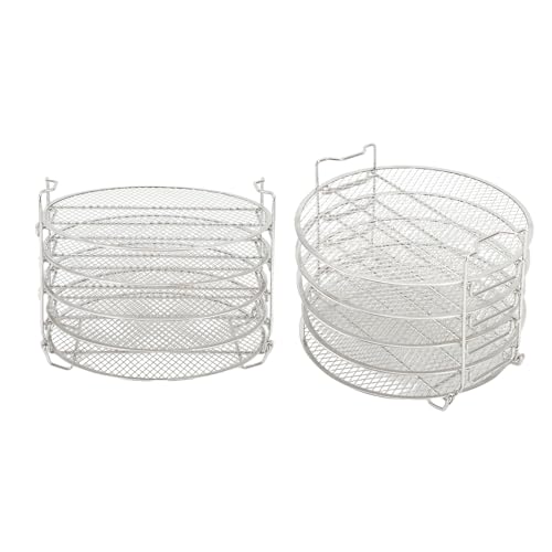 Dehydrator Rack Dehydrators Stainless Steel Cooker Rack Fit for 6.5qt 8qt Stackable Stainless Steel Stand Accessories 5 Layer